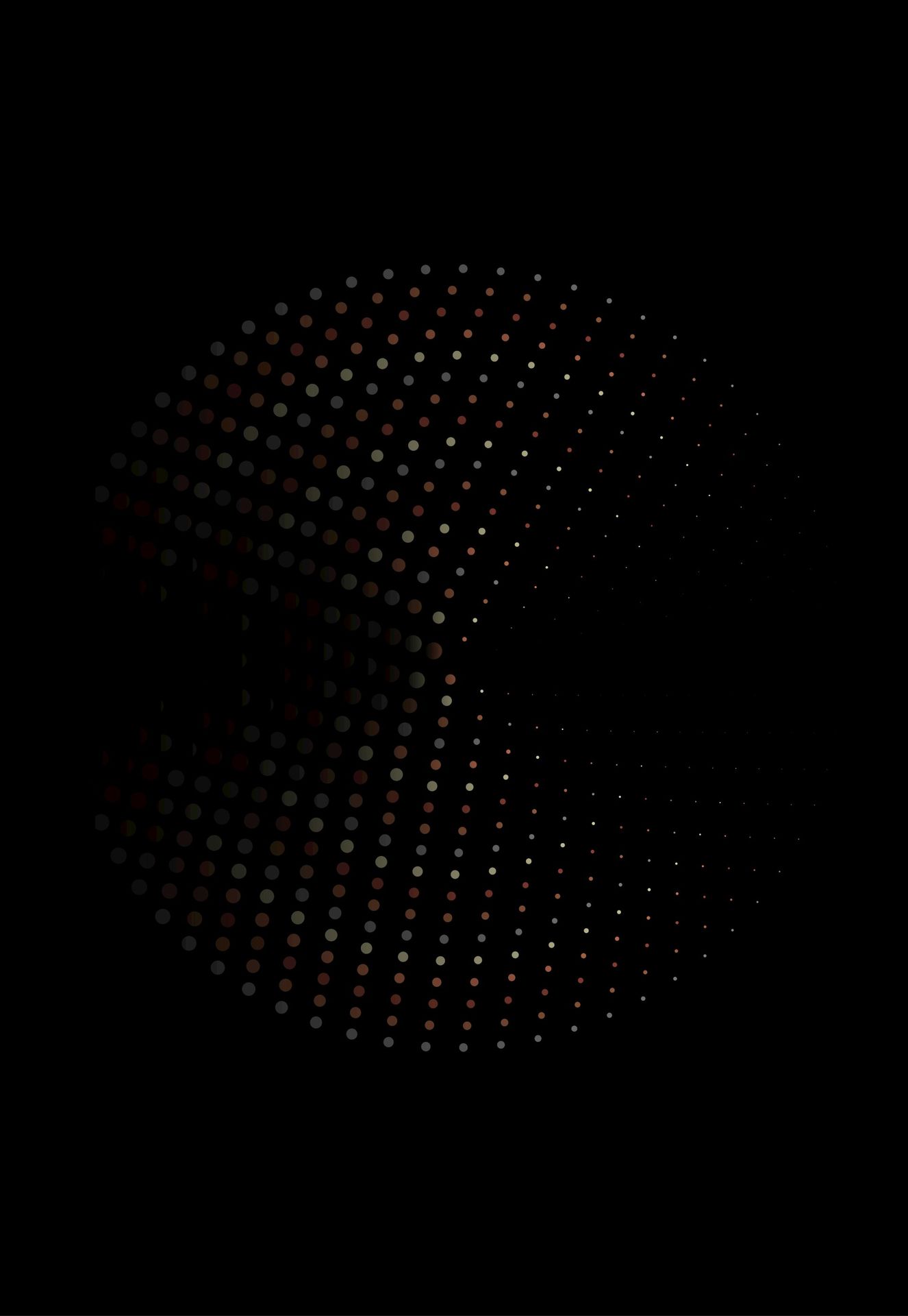 a black background with orange dots